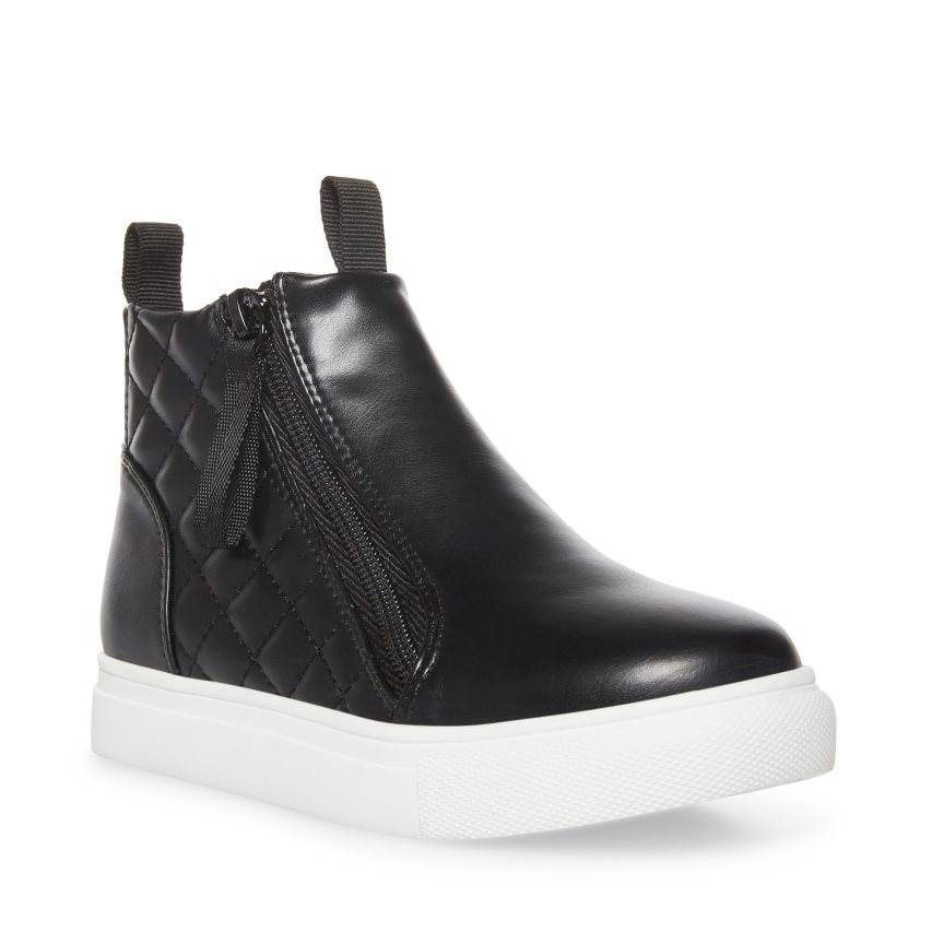 Black Steve Madden Areggie Kids' Sneakers | PH 9213ALK